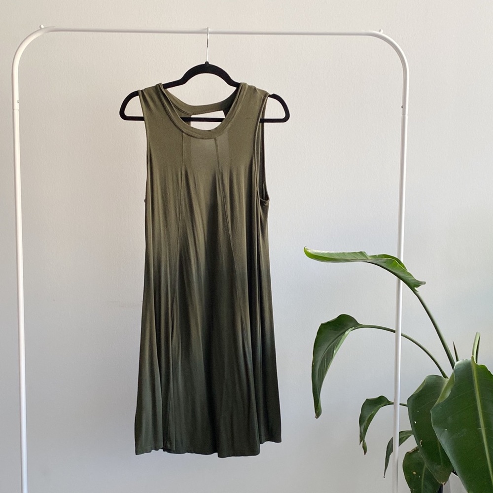 Olive-green BCBG Generation A-line dress